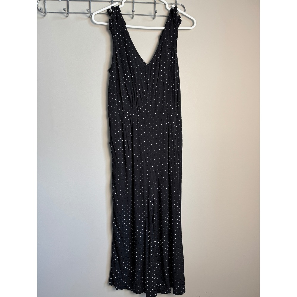 Old Navy Polka Dot Sleeveless Jumpsuit Small  Black White Retro‎ Cottagecore